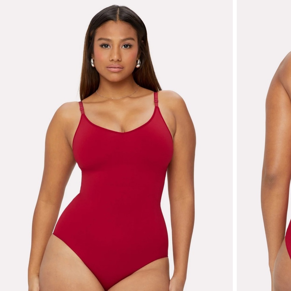 Red Strappy Bodysuit